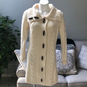 Prich Pride & Rich long cream cable knit sweater